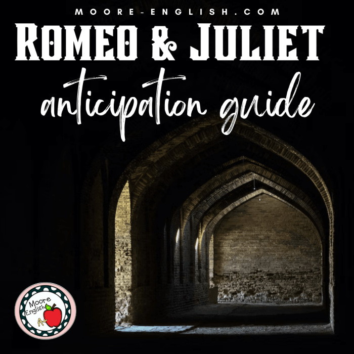 Romeo and juliet anticipation guide