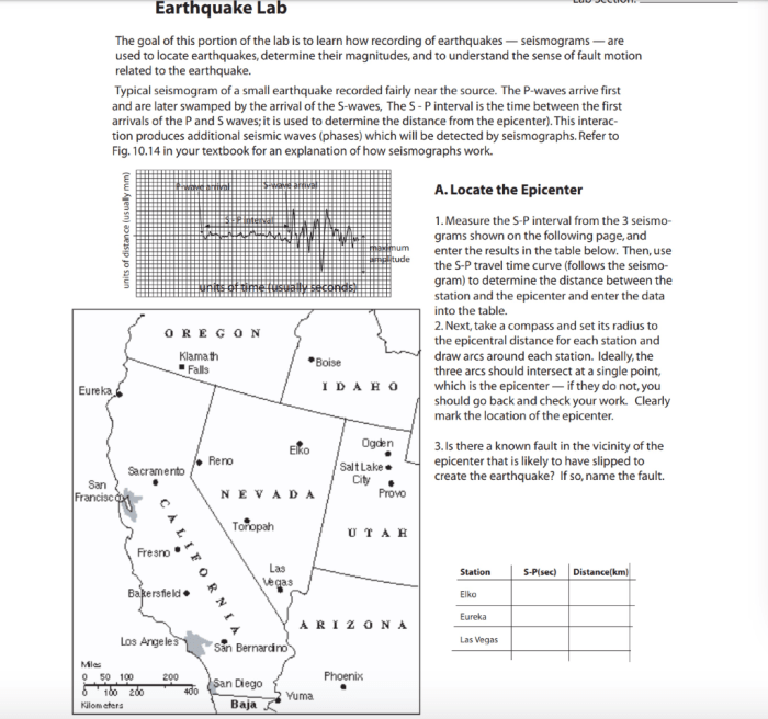 Locating an earthquake lab answer key