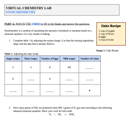 Reaction stoichiometry chem 10 review worksheet